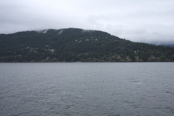 L'océan vers l'île de Vancouver, sur la côte Pacifique du Canada