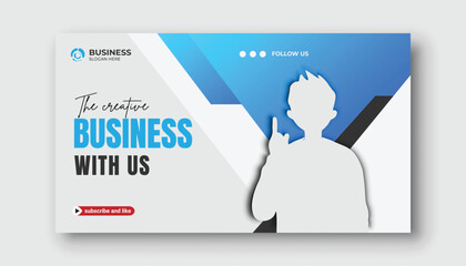 YouTube thumbnail and web banner template	