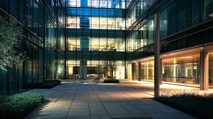 Corporate office in London - night view