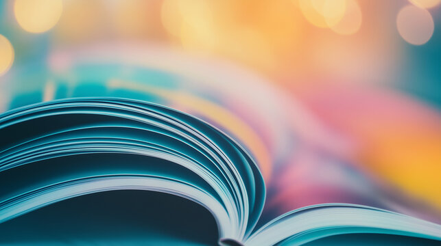 glossy magazine with vivid photography, colorful 