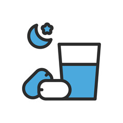 Iftar icon vector stock illustration