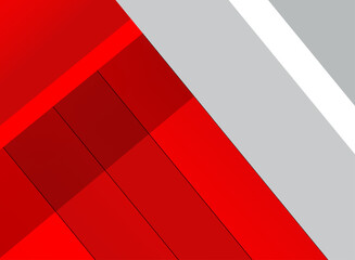 Abstract background Red and white with diagonal shapes. Vector illustration.