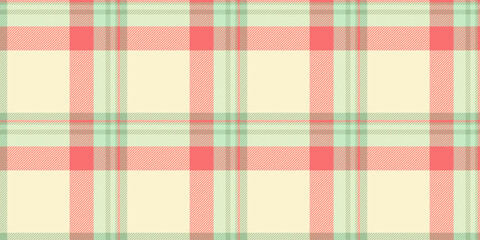 Other seamless background textile, idyllic fabric plaid tartan. Classical texture vector pattern check in light and red colors.
