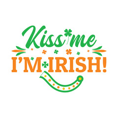 Kiss me, I’m Irish, t-shirt design