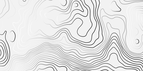 Fototapeta premium The black on white contours vector topography stylized height of the lines map.Topographic map background geographic line map with seamless ornament design.