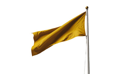 a yellow flag develops on a transparent background