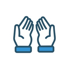 Prayer icon vector stock illustration