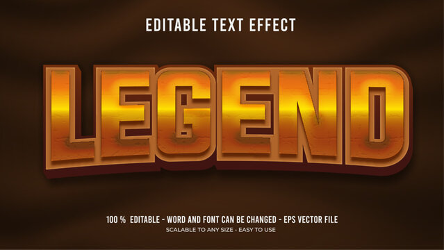 legend editable text effect