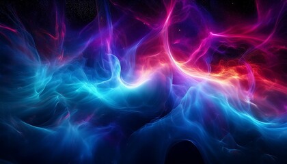 Fototapeta premium 오로라보다 화려한 색상의 플라즈마 구름이 우주를 채운 장면