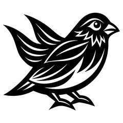 Fototapeta premium Birds Vector Illustrations with White Background - Cartoons, Clipart, Line Art Designs