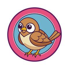 Birds Vector Illustrations with White Background - Cartoons, Clipart, Line Art Designs