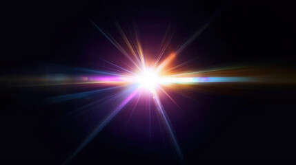Obraz premium Lense flare overlay on black background. The background can be remove with a blending mode like screen.