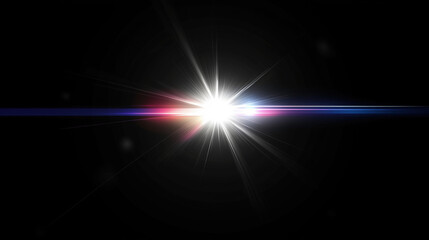 Lense flare overlay on black background. The background can be remove with a blending mode like screen.