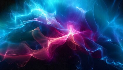 Obraz premium 오로라보다 화려한 색상의 플라즈마 구름이 우주를 채운 장면