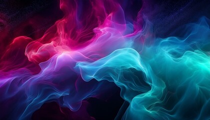 Fototapeta premium 오로라보다 화려한 색상의 플라즈마 구름이 우주를 채운 장면