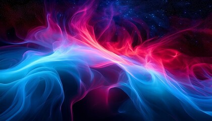 Fototapeta premium 오로라보다 화려한 색상의 플라즈마 구름이 우주를 채운 장면