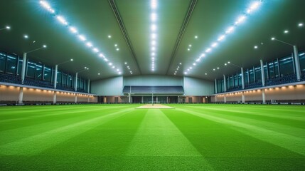 View of an indoor cricket stadium