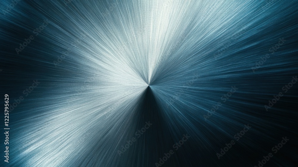 Poster radiant blue abstract light burst with symmetrical centered pattern