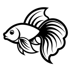 Freshwater Fish Vector Illustrations: Cartoons, Clipart, and Line Art on White Background