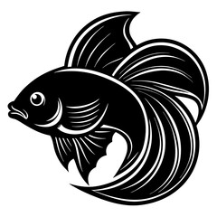 Freshwater Fish Vector Illustrations: Cartoons, Clipart, and Line Art on White Background