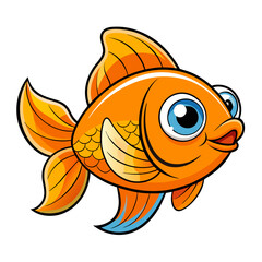 Freshwater Fish Vector Illustrations: Cartoons, Clipart, and Line Art on White Background
