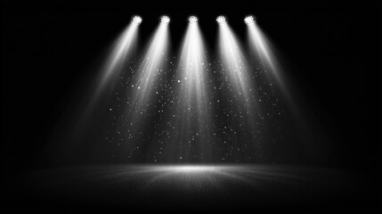 light Beams with dust particles