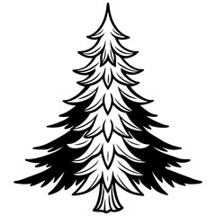 Obraz premium Trees Vector Illustration: Cartoons, Clipart, Line Art on White Background