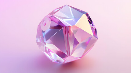 
Abstract futuristic geometric crystal background, iridescent texture, faceted gem. 3d rendering.