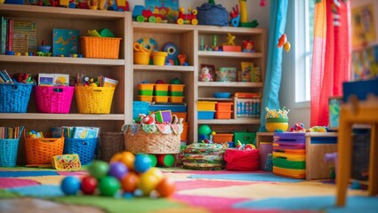 Fototapeta premium Children's playroom, colorful