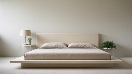 Large white sofa in a white room