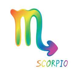 Obraz premium Hand drawn scorpio zodiac sign Esoteric symbol doodle Astrology clipart Element for design