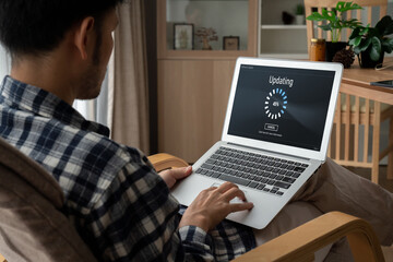 Software update on computer for modish version of device software upgrade