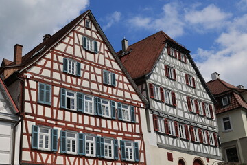 Fototapeta premium Blick in die Altstadt von Backnang in Baden-Württemberg