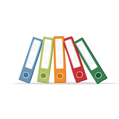File folders used in the office are designed with artificial intelligence