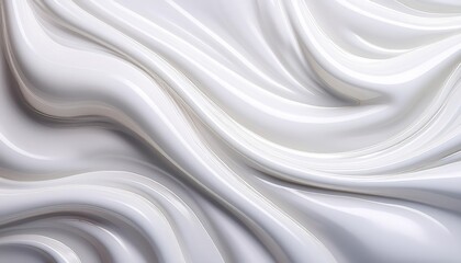 Vibrant Abstraction on White Background A Study of Liquid Forms and Textures in Monochromatic...