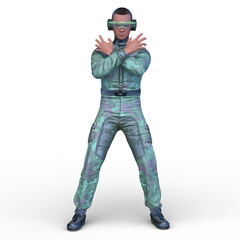 サイバーマン　3DCGレンダリング