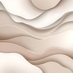 Fototapeta premium Abstract Beige Wave Layers Background Design