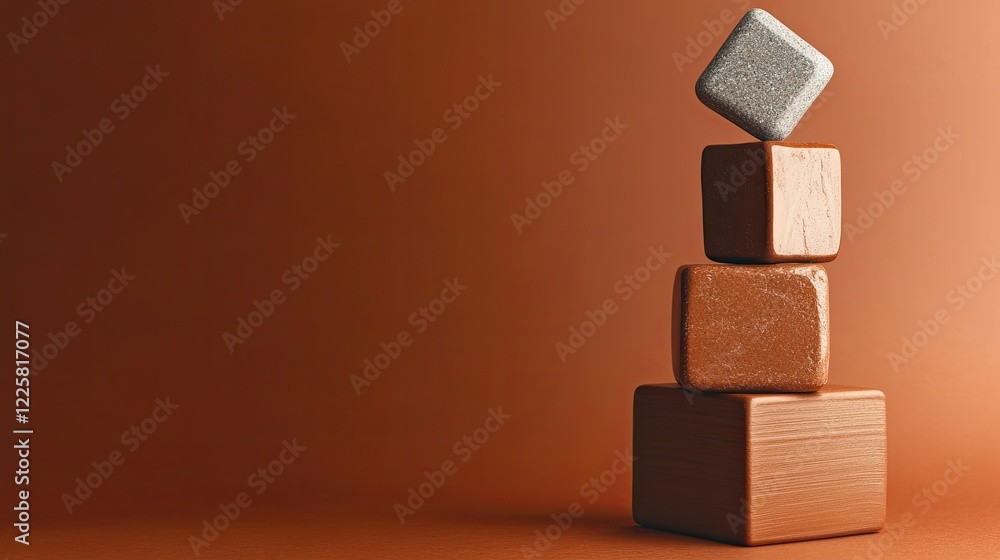 Aufkleber elegant arrangement of colorful stones creates harmony and balance in a serene setting