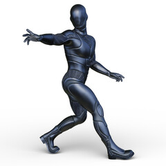 男性サイボーグ　3DCGレンダリング