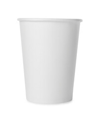 One paper cup on white background. Mockup for design