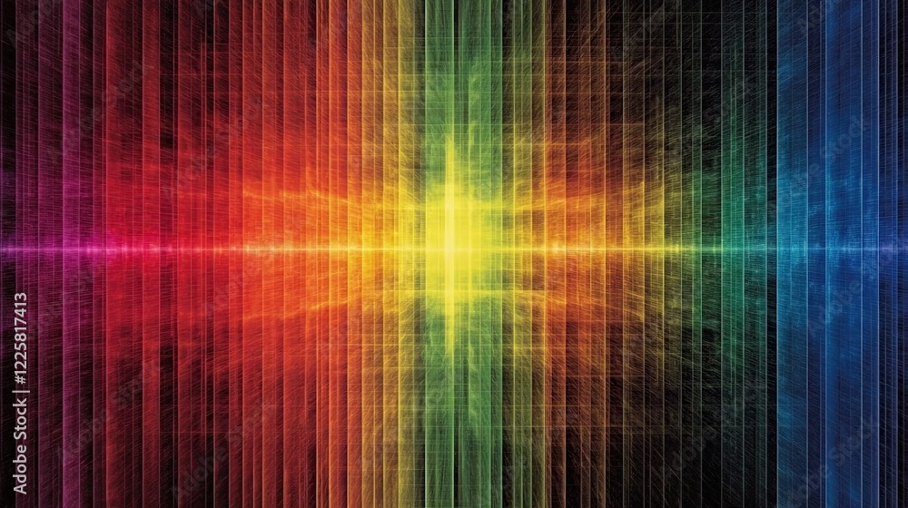 Poster understanding the realms of light through the electromagnetic spectrums vibrant display of colors