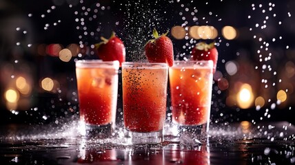 Healthy fresh fruits juice, drink. Vitamins, fitness drink, health food.	
