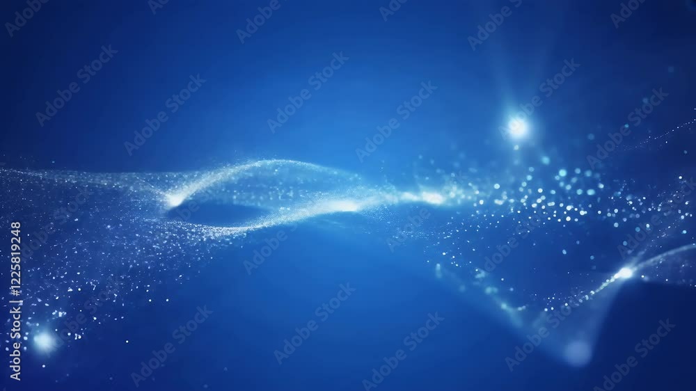 Sticker seamless 4k loop animation featuring slow motion glowing particles floating gracefully against a sof