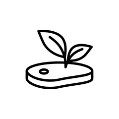 Artificial vegan meat Icon outline set sign