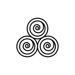 Bale icon outline set sign