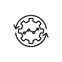 Boosting productivity icon outline set sign