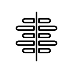 Center align icon outline set sign