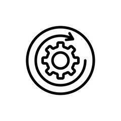 Continuous changes icon outline set sign