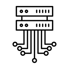 Data architecture icon outline set sign