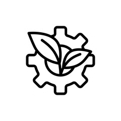 Eco industry icon outline set sign